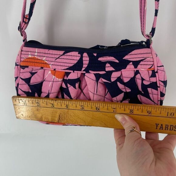 Vera Bradley Women's Shoulder Bag Loves Me Purse Mini Floral Quilted Pink - Picture 7 of 10